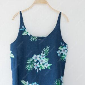 Blusinha azul florida